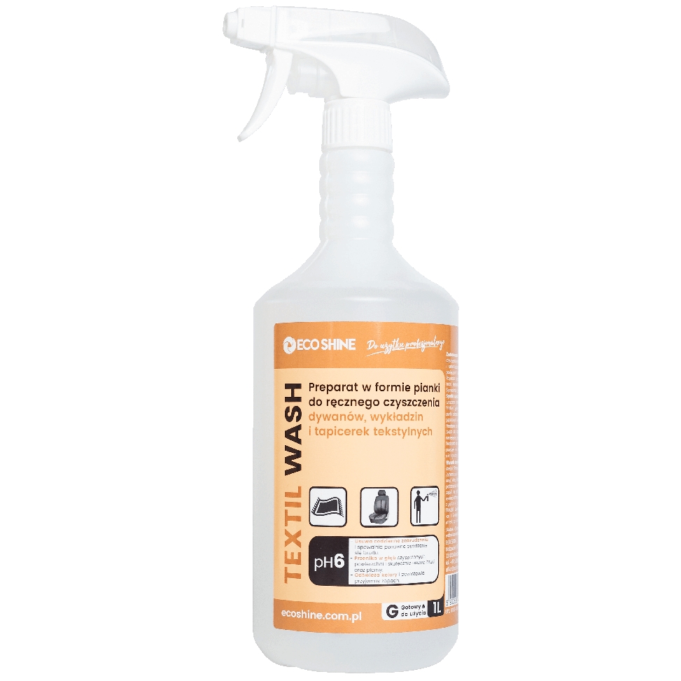 Eco Shine textil wash 1l preparat w formie pianki do czyszczenia dywanów i tapicerki
