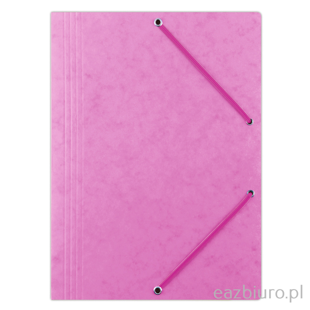 Teczka z gumką Donau, preszpan, A4, 390gsm, 3-skrzydłowa, różowa | eazbiuro.pl | Zamów już dziś!