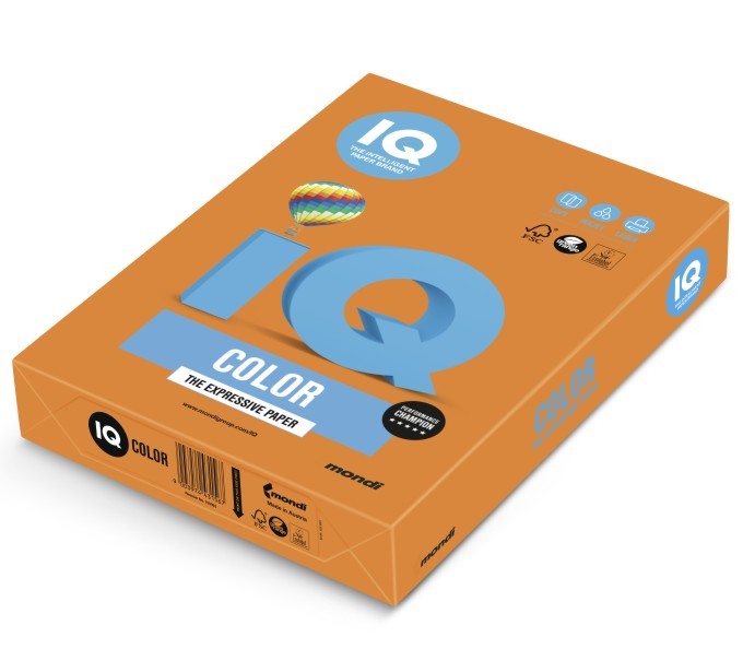 Papier ksero iq color A4 pomarańczowy or43