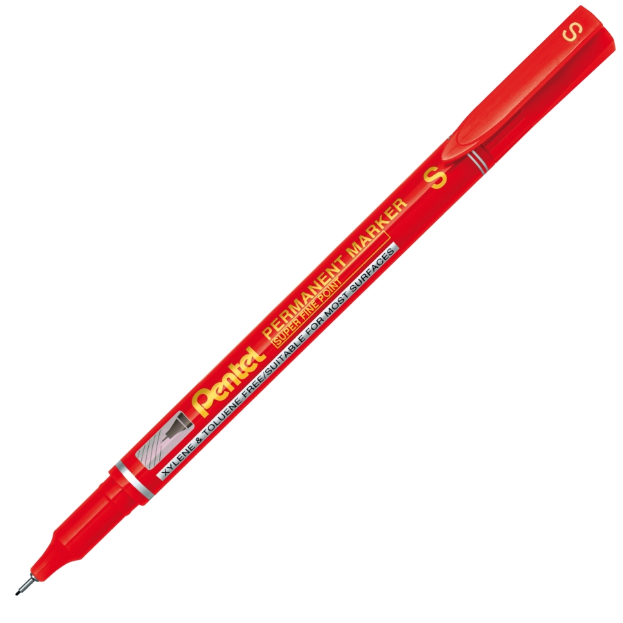 Foliopis Pentel NFS410 z supercienką końcówką czerwony Foliopis Pentel NFS410 z supercienką końcówką czerwony