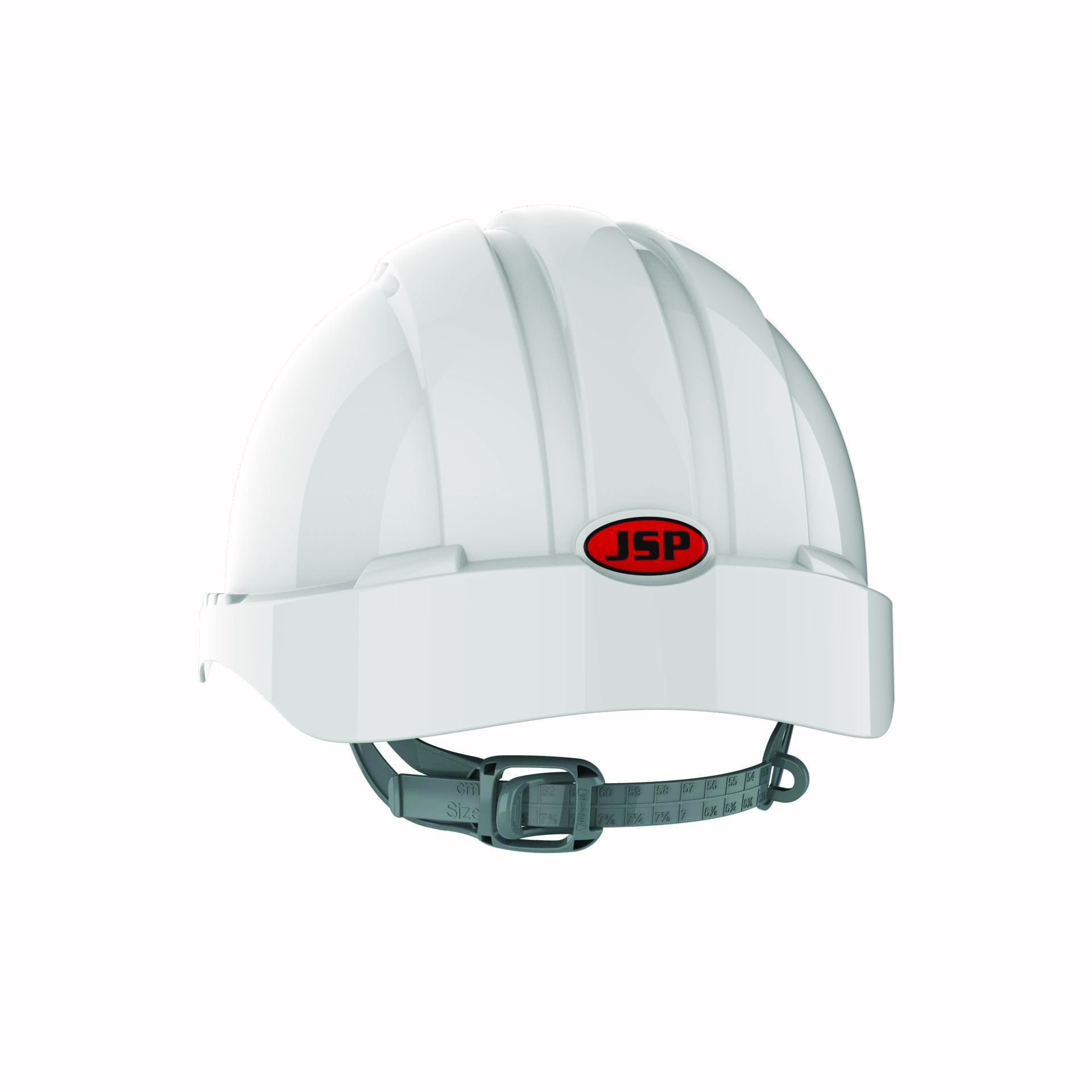 Hełm ochronny EVO®3, pasek przesuwny, niewentylowany, biały