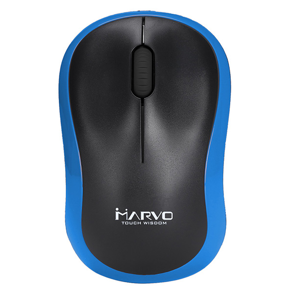 Mysz bezprzewodowa Marvo dwm100bl, 1000dpi, 2.4 [ghz], optyczna, czarno-niebieski