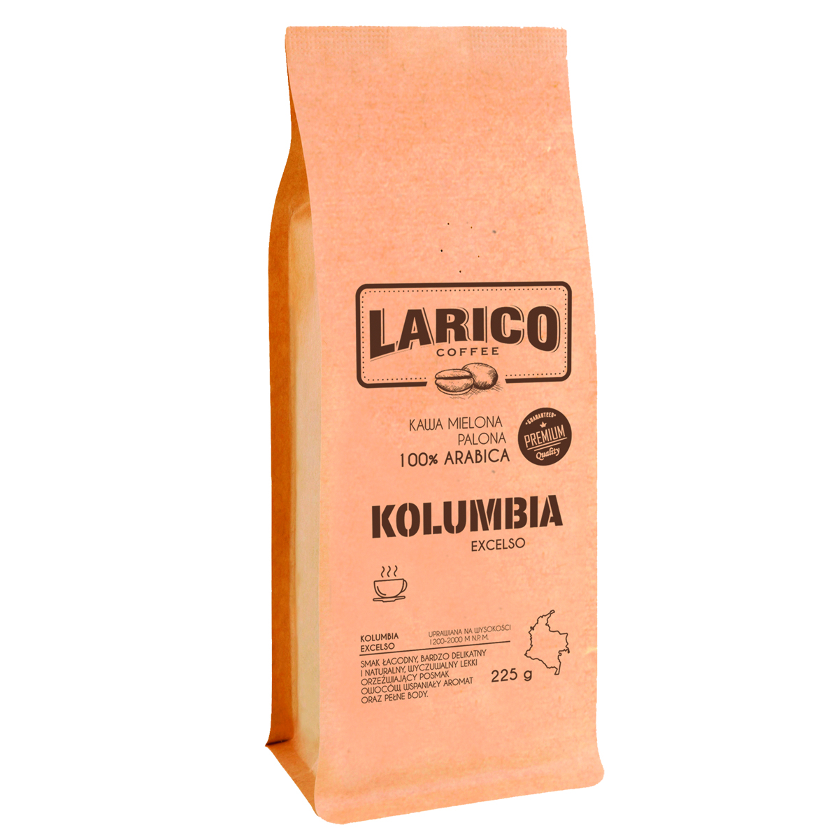 Kawa Larico kolumbia excelso, mielona, 225g