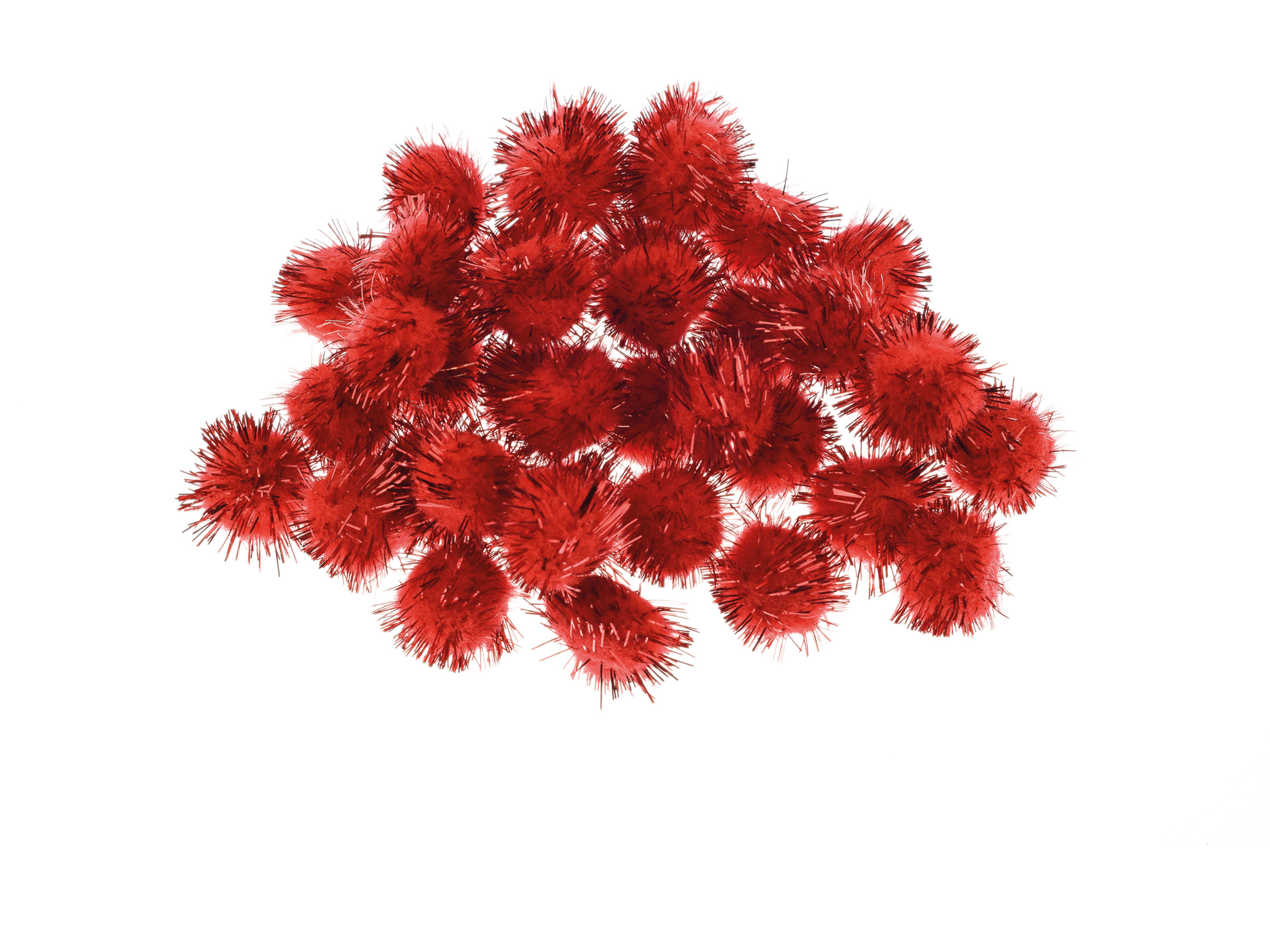 Pompony Brewis pom24 metalik czerwone | eazbiuro.pl | Kup z rabatem!