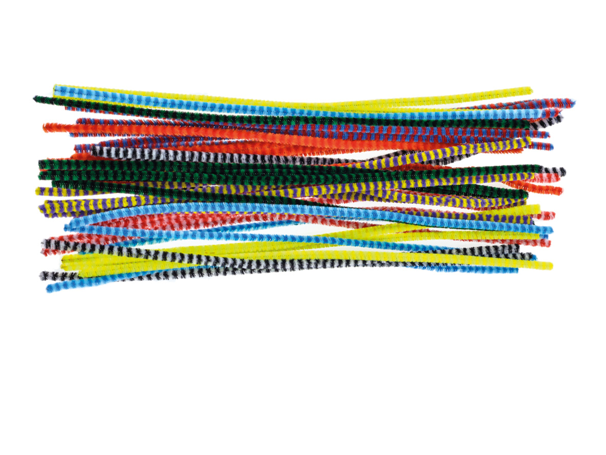 Druciki kreatywne w paski 30 cm zestaw 25 sztuk mix kolorów | eazbiuro.pl | Zamów bez zwłoki!