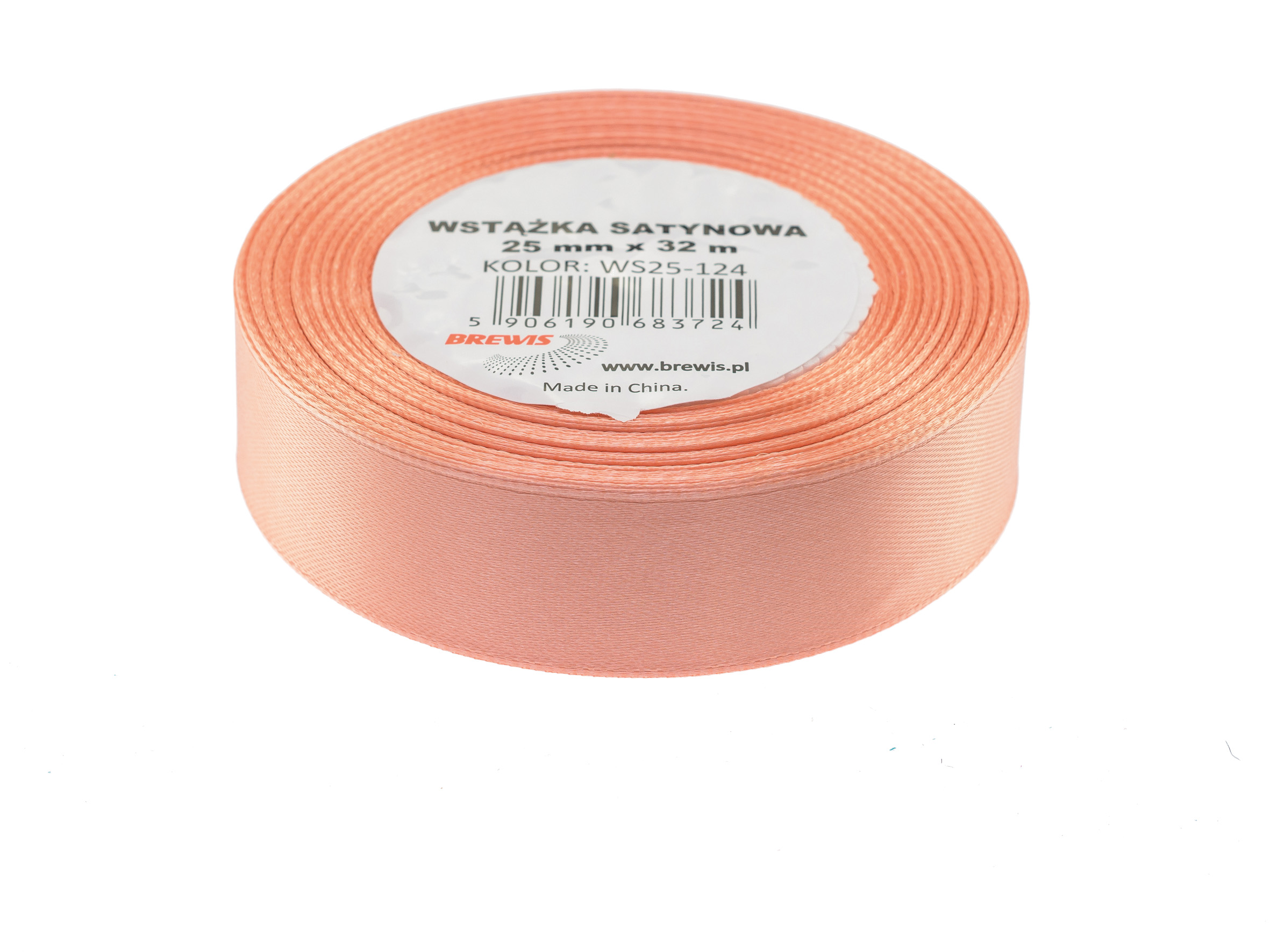 Wstążka Brewis satynowa 25 mm 32 m łososiowy | eazbiuro.pl | Zamów korzystnie!