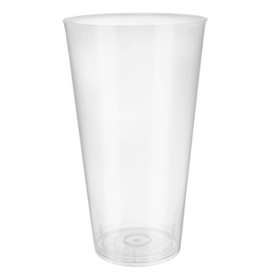 Kubki plastikowe wielokrotnego użytku 470ml przeźroczyste 25 szt.