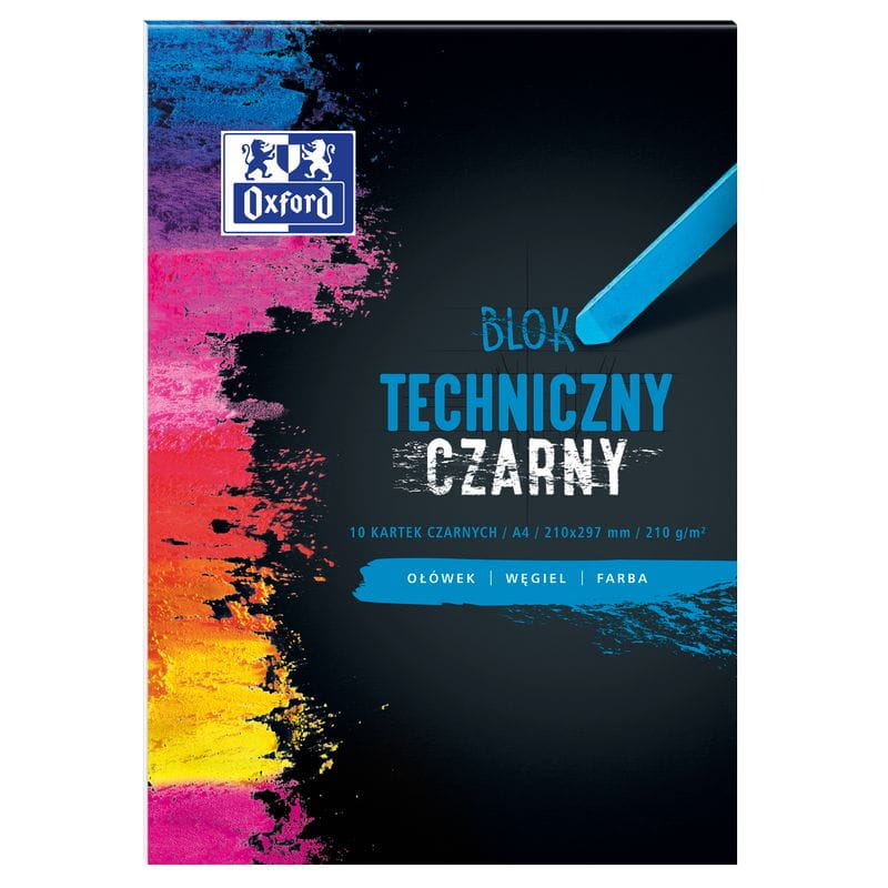 Blok techniczny Oxford A4 10k 210g czarny