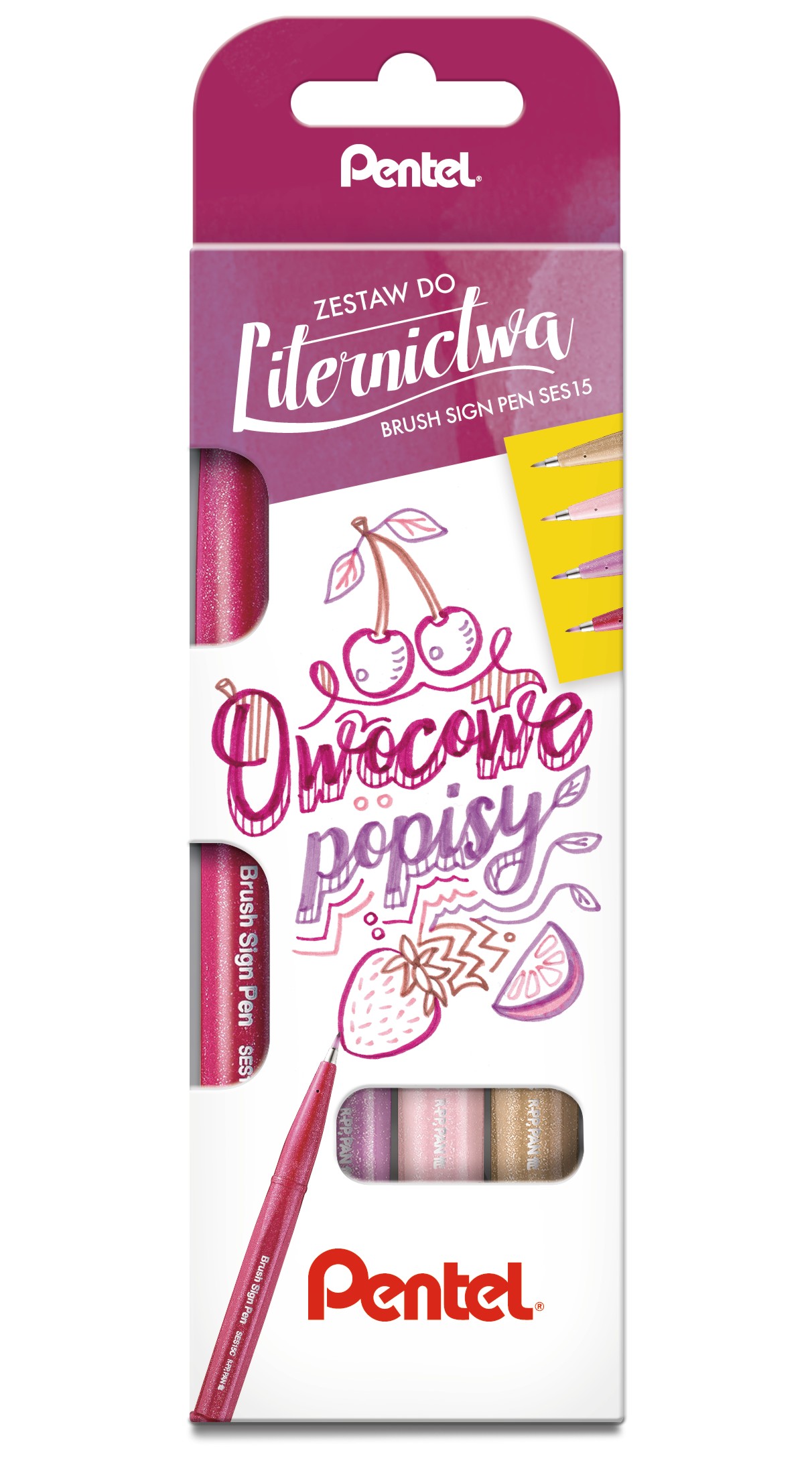 Zestaw pisaków pędzelkowych Pentel ses15 owocowe popisy | eazbiuro.pl | Kup skutecznie!