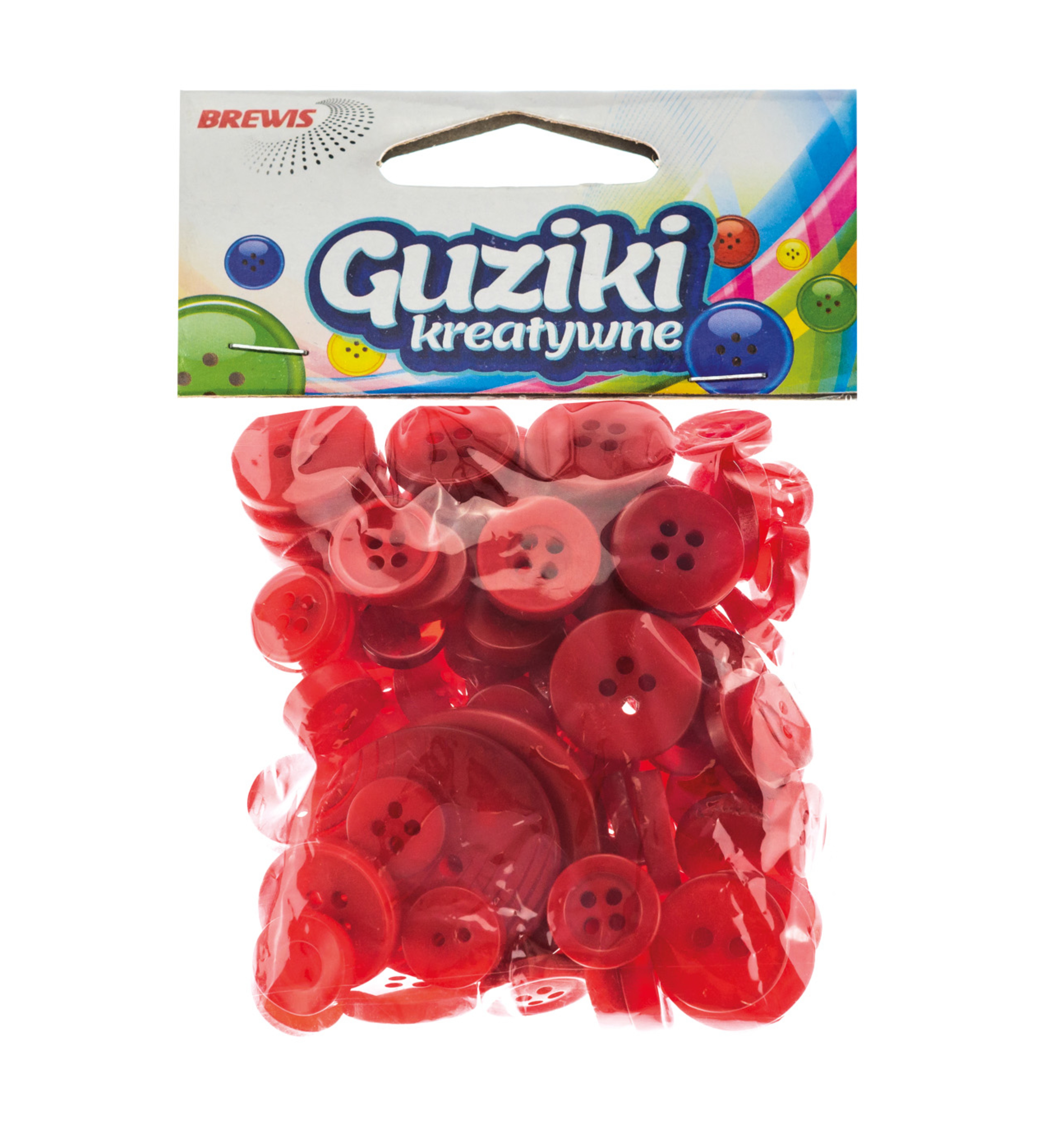 Guziki dekoracyjne gu3 40 g czerwone | eazbiuro.pl | Kup pewnie!