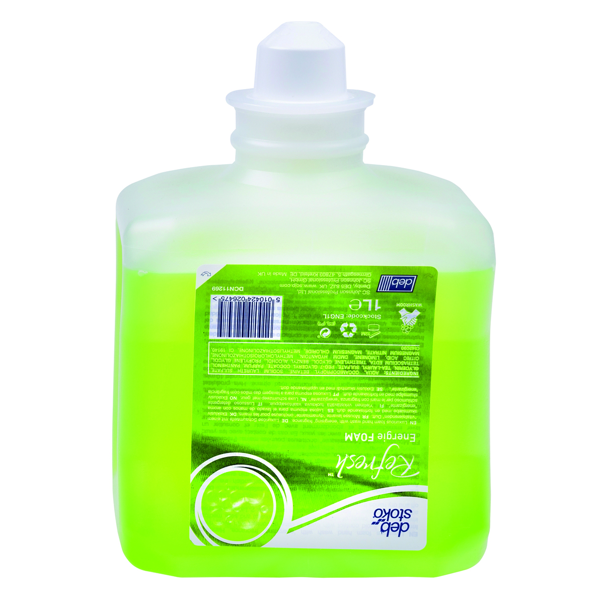 Mydło w pianie deb energie, zapas do dozownika, 1000ml Mydło w pianie deb energie, zapas do dozownika, 1000ml