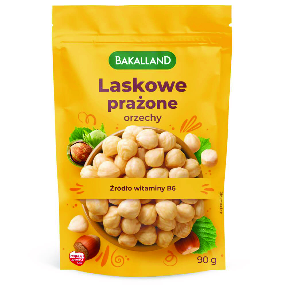 Orzechy laskowe blanszowane, Bakalland, 90g