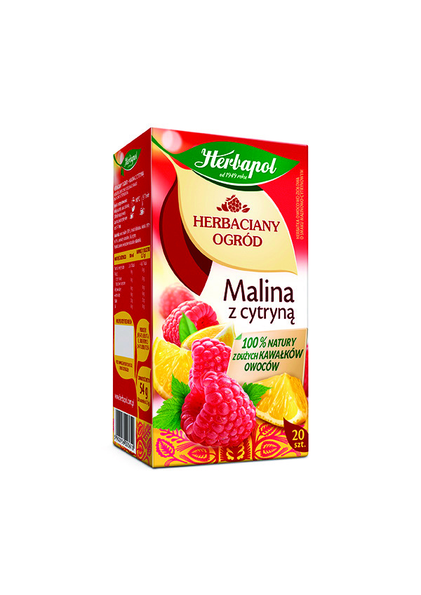 Herbata owocowa Herbapol 20 torebek malina z cytryną