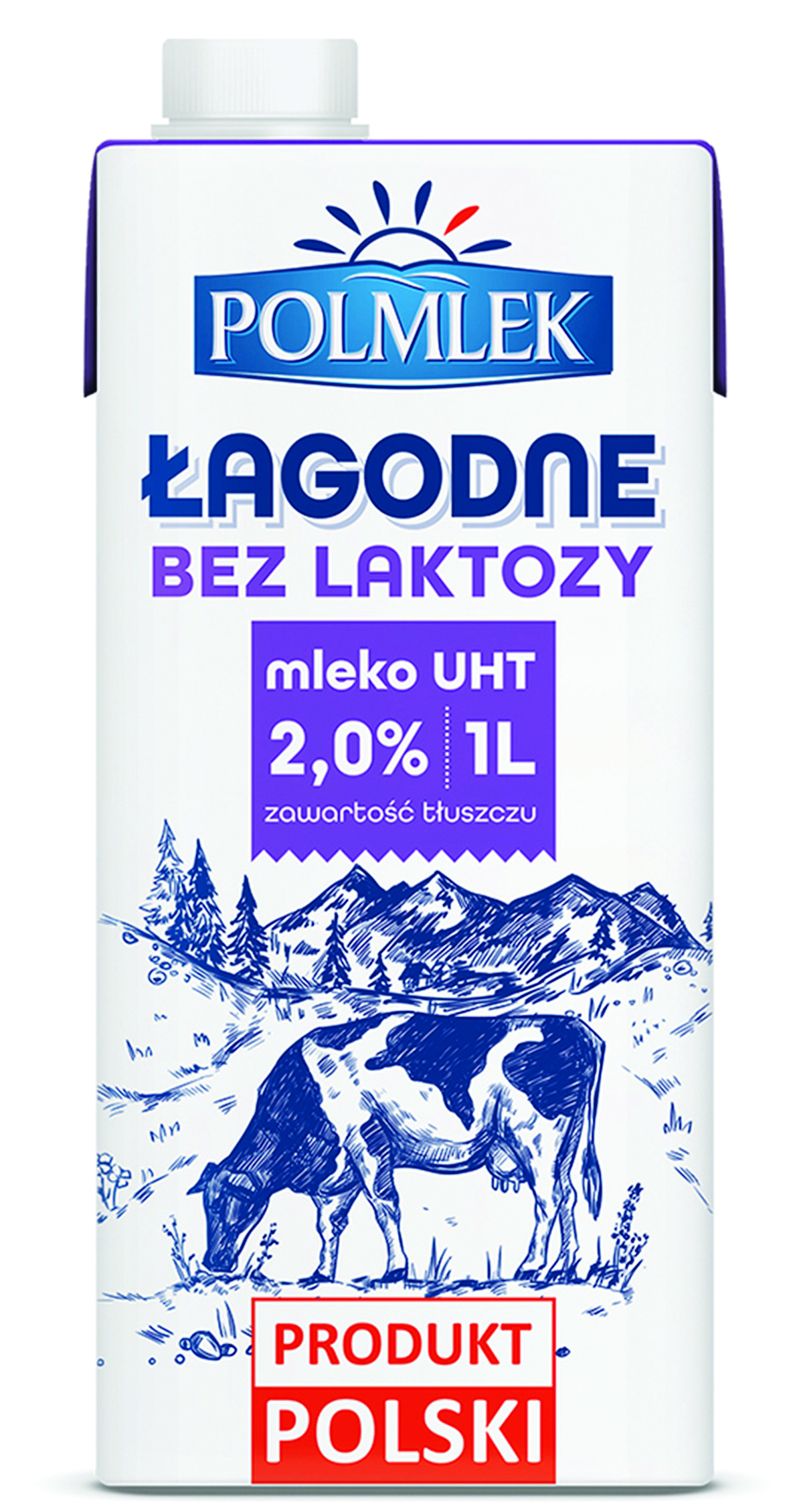 Mleko uht polmlek 2%, bez laktozy, 1l