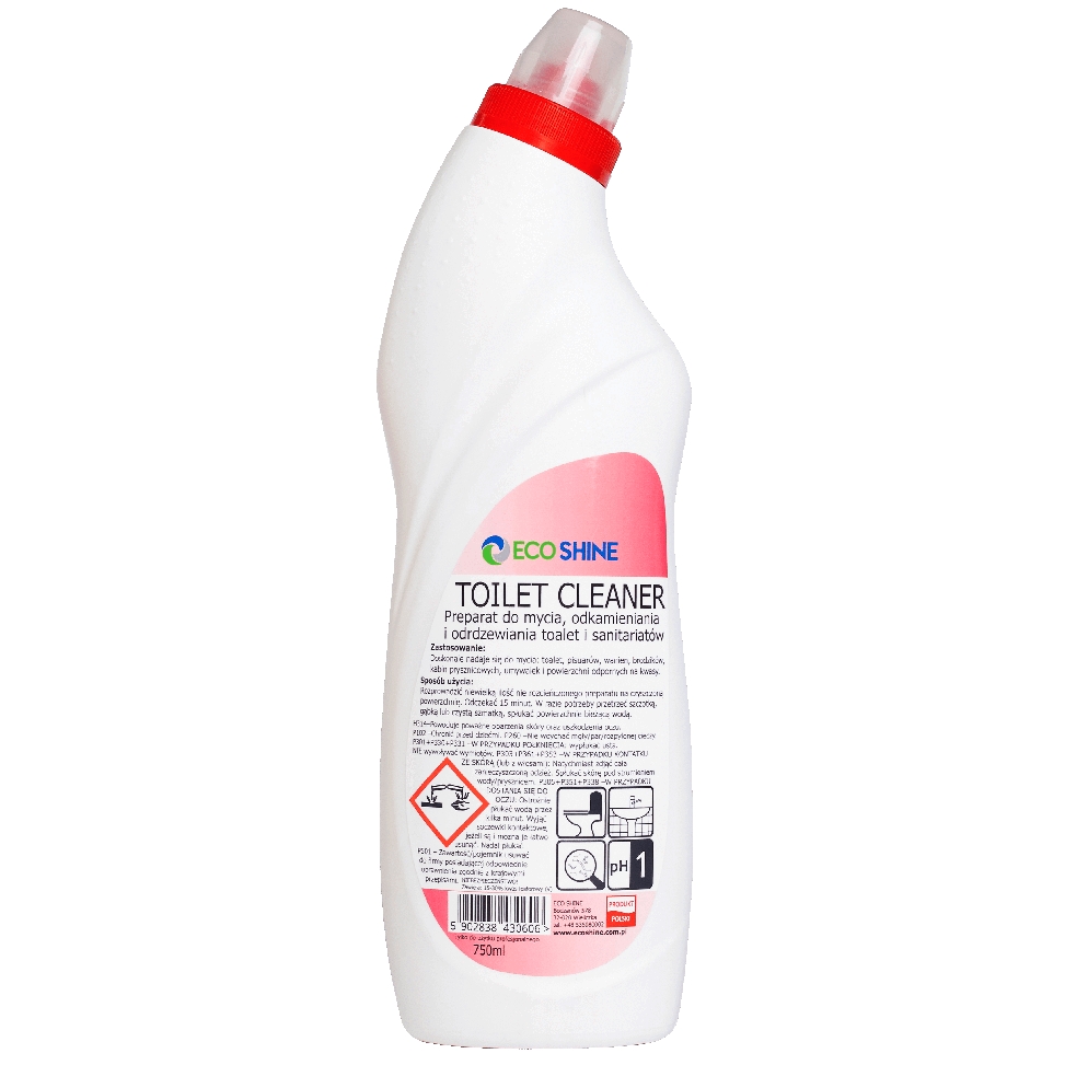 Eco Shine toilet cleaner 750ml kwaśny preparat do codziennego mycia i odkamieniania toalet Eco Shine toilet cleaner 750ml kwaśny preparat do codziennego mycia i odkamieniania toalet