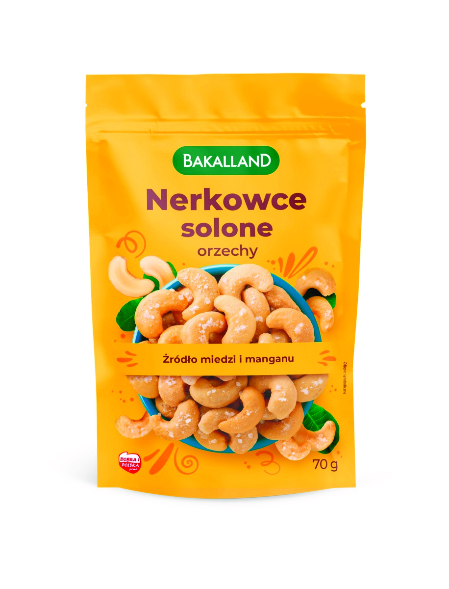 Orzechy nerkowca lekko solone, Bakalland, 70g