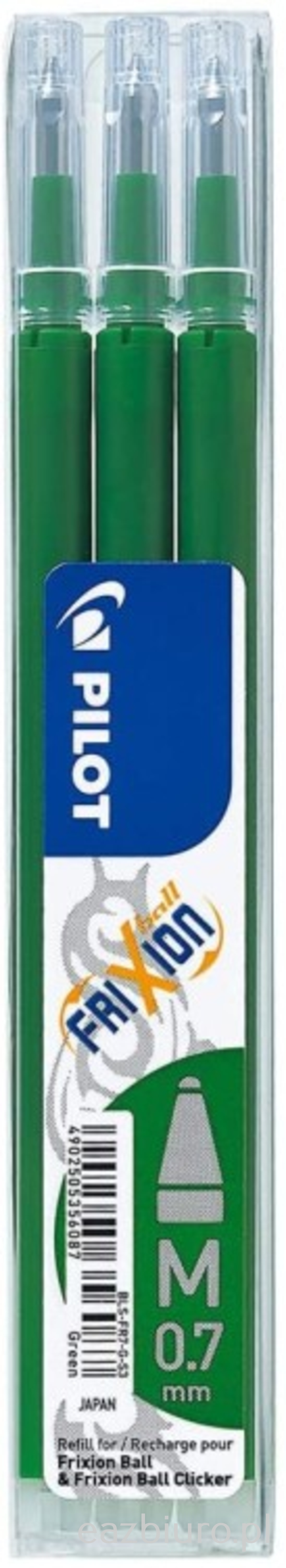 Wkład do długopisu wymazywalnego Pilot frixion zielony 3 sztuki