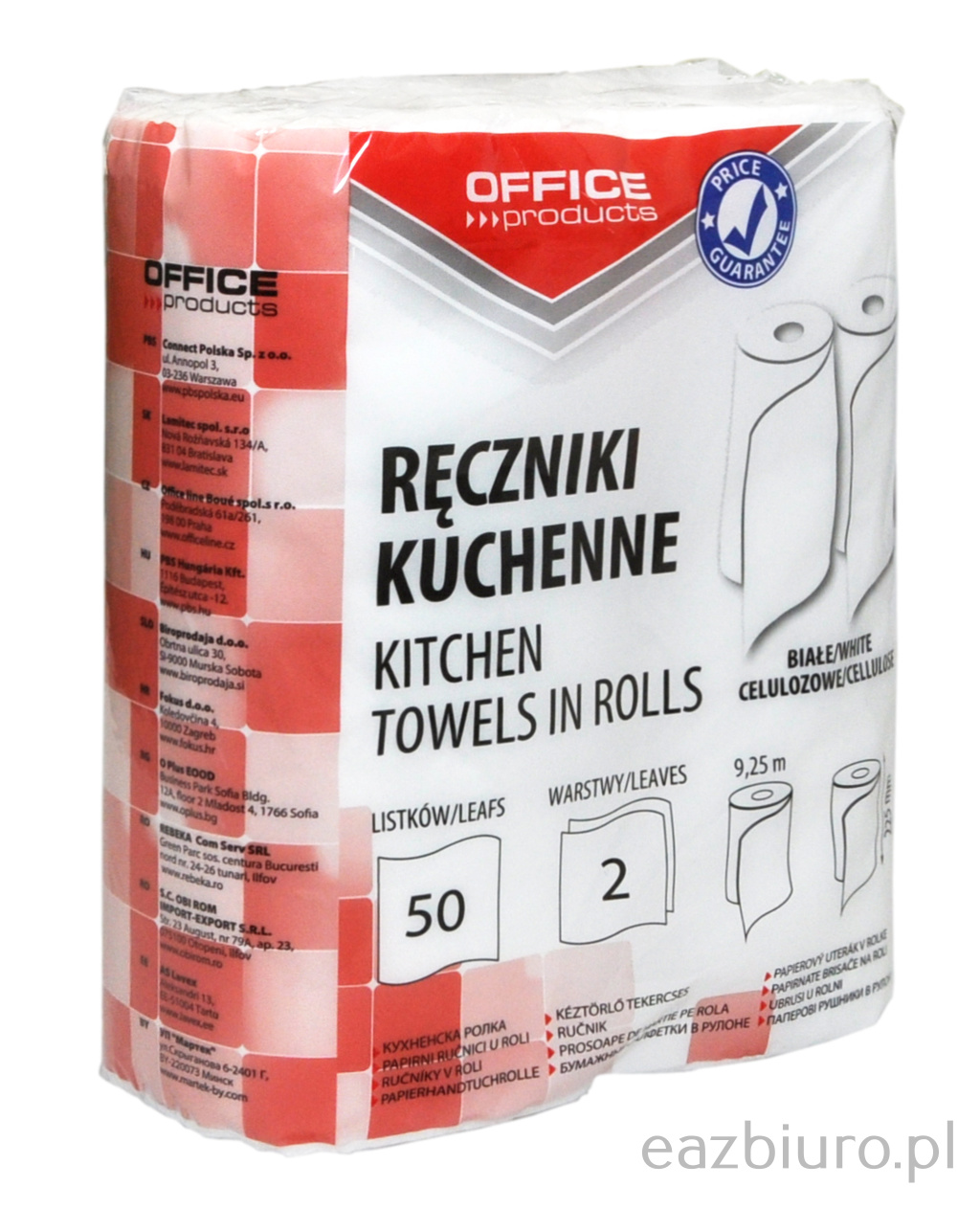 Ręczniki kuchenne w rolce celulozowe /2szt