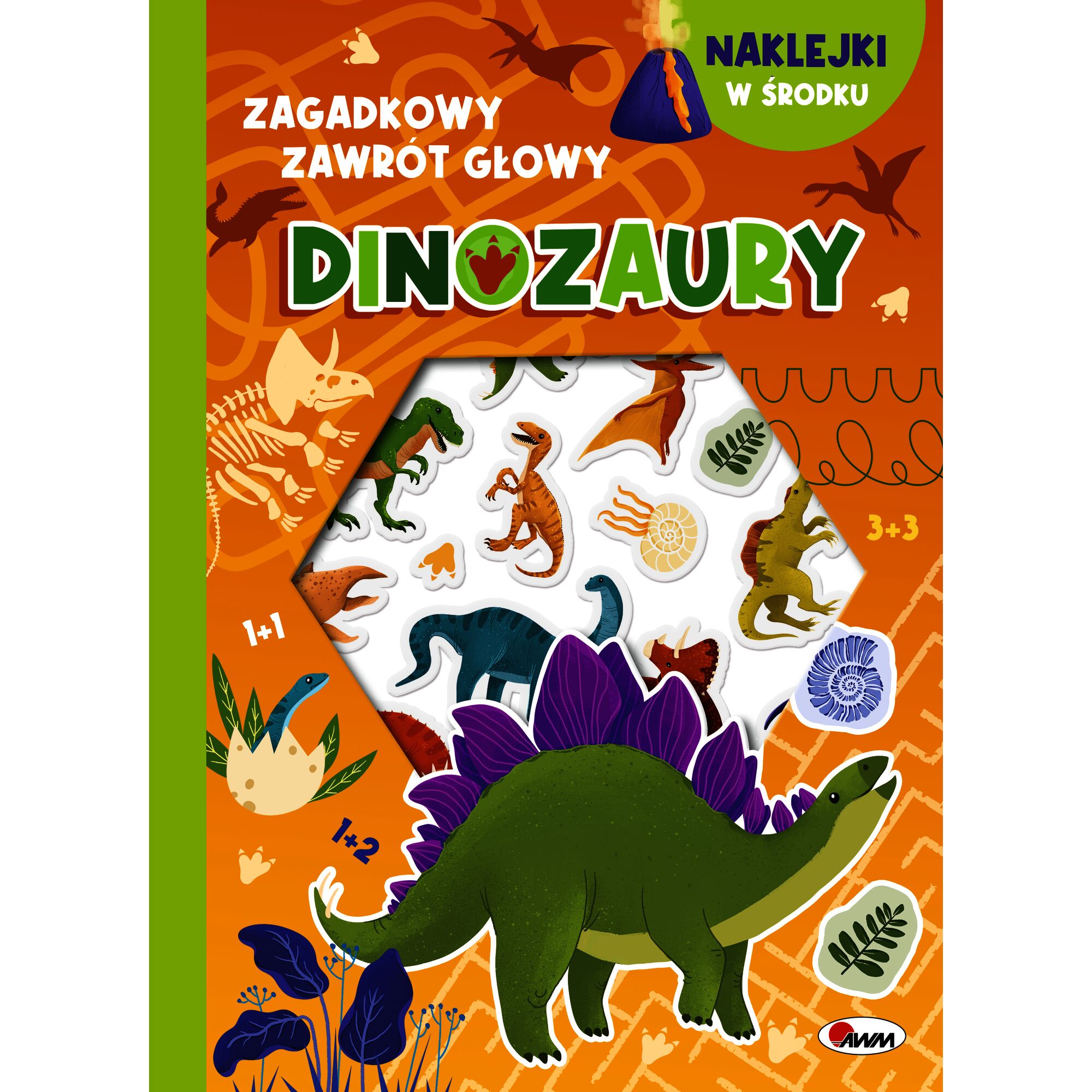 Zagadkowy zawrót głowy dinozaury – książeczka aktywizująca | Bestseller dla dzieci