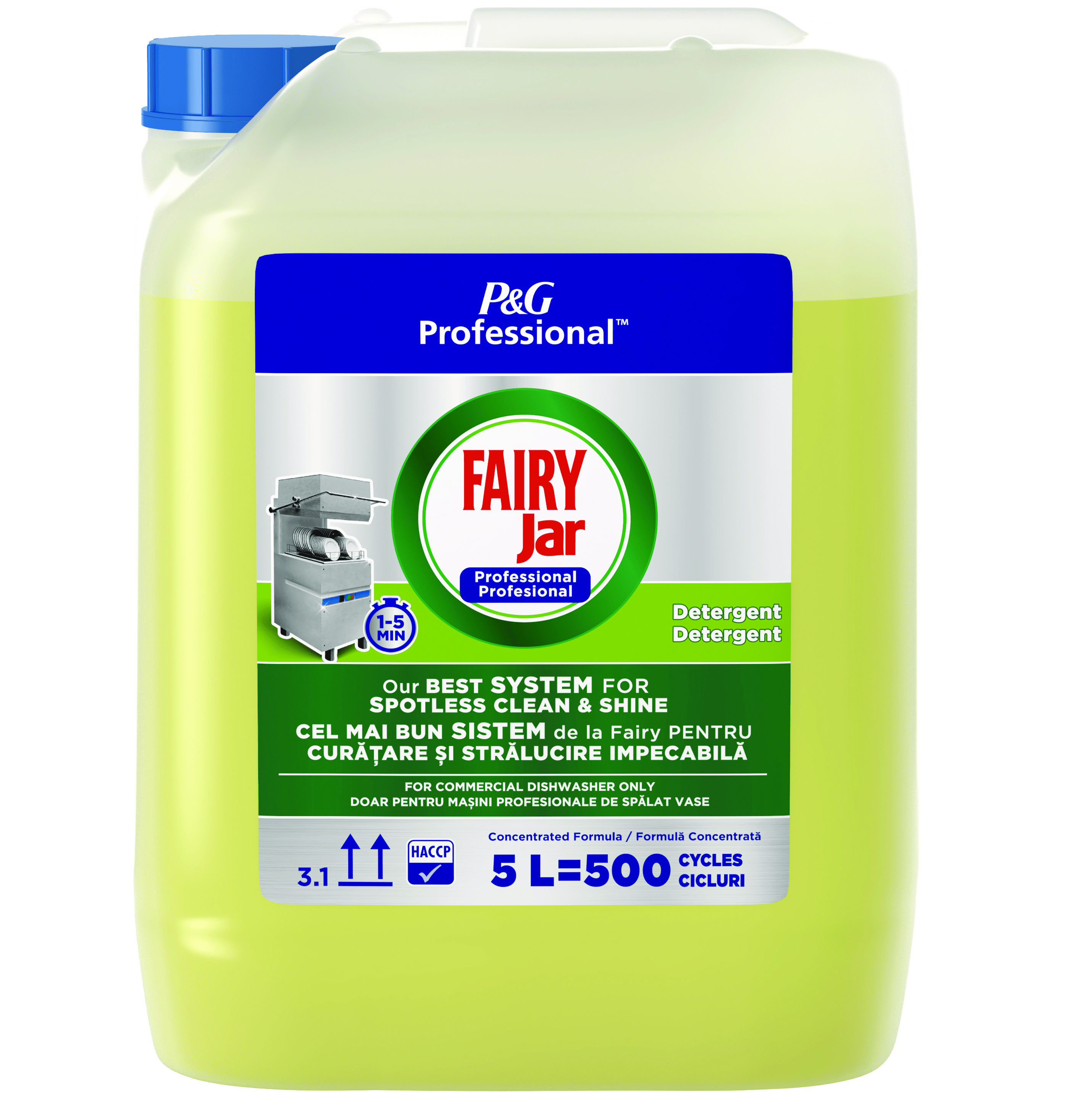 Profesjonalny detergent fairy do zmywarek autom., lemon, 5l