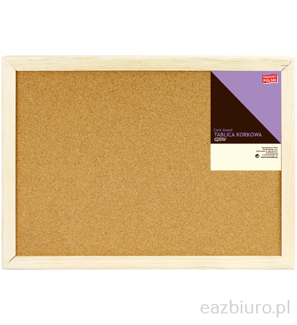 Tablica korkowa Grand rama drewniana 90 x 120 - 5010 | eazbiuro.pl | Zamów korzystnie!