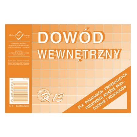 Druk dowód wewnętrzny A6 M&P do biura | eazbiuro.pl | Zamów szybko!