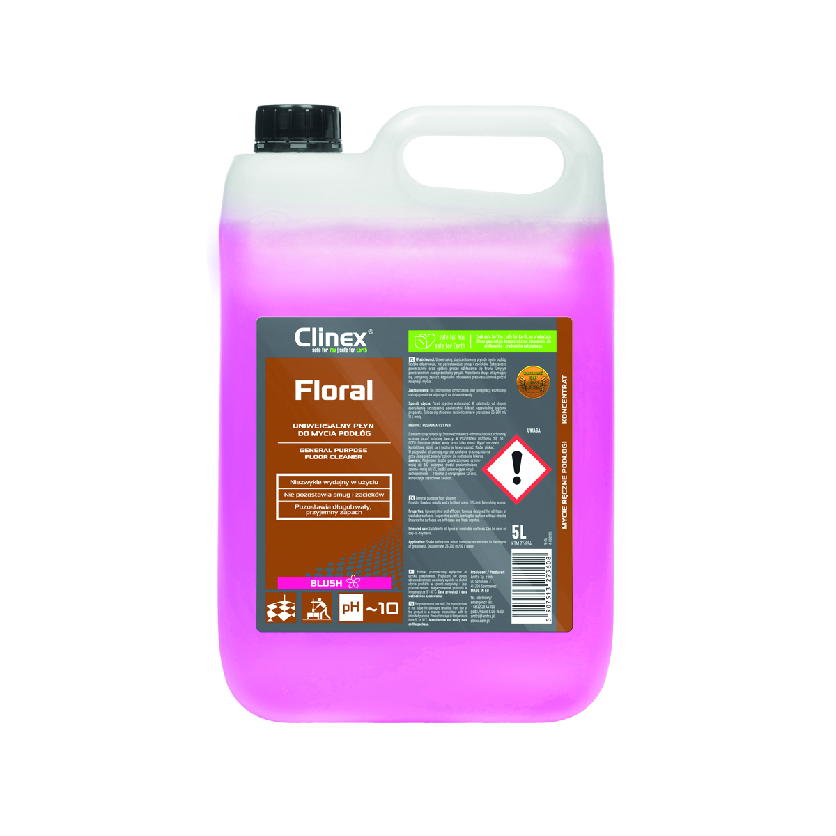 Clinex blush floral 77-894 płyn do mycia podłóg 5l Clinex blush floral 77-894 płyn do mycia podłóg 5l