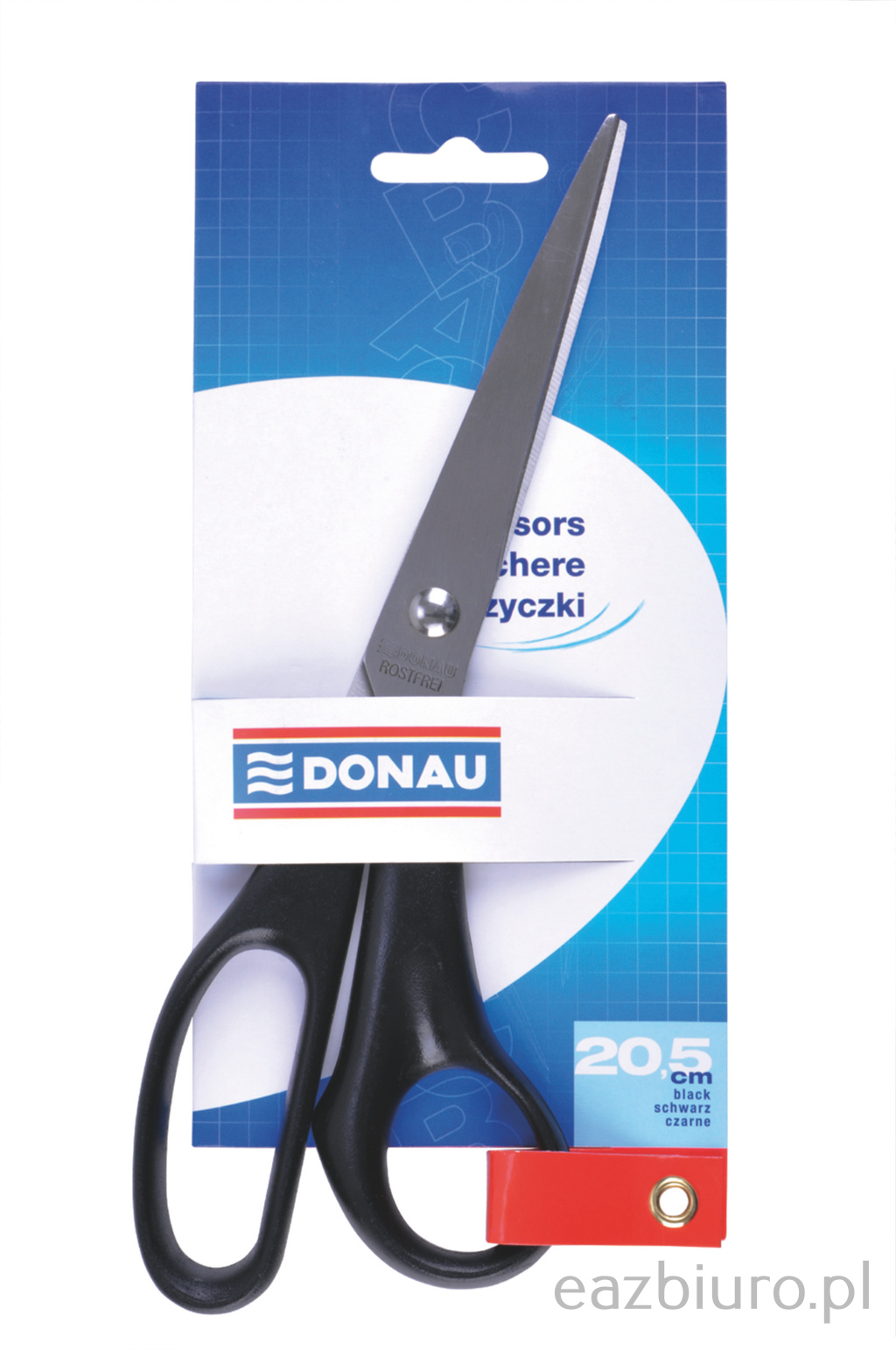 Nożyczki biurowe Donau 20,5 cm czarne | eazbiuro.pl | Wybierz najlepsze!