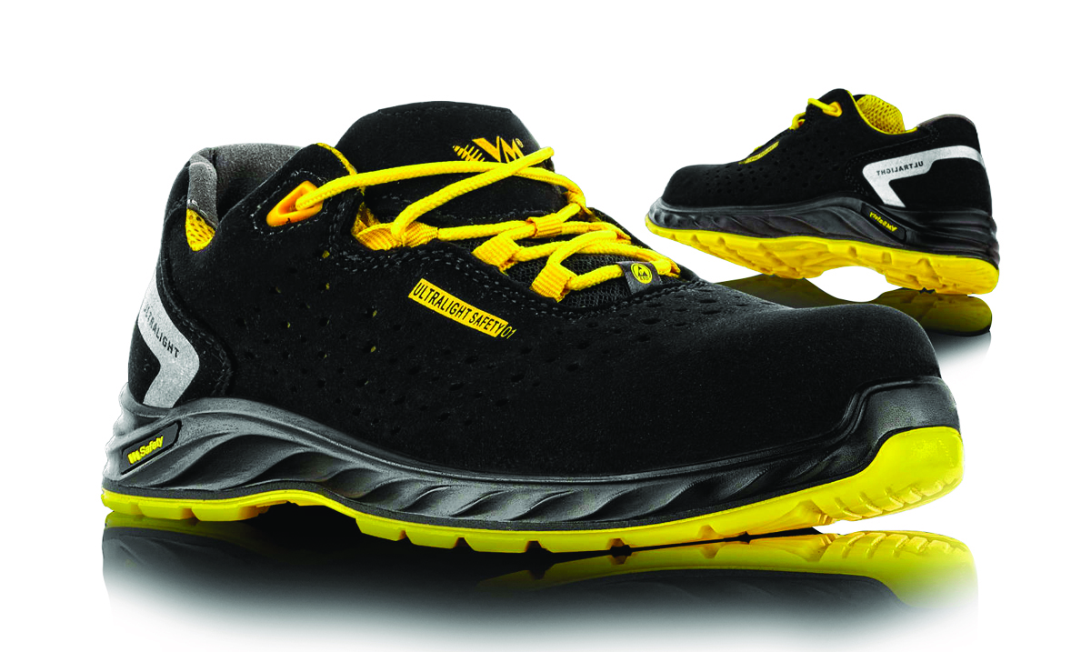 Półbuty ochronne VM FOOTWEAR Chicago 2285-S1PL ESD, rozm. 37, czarno-żółte