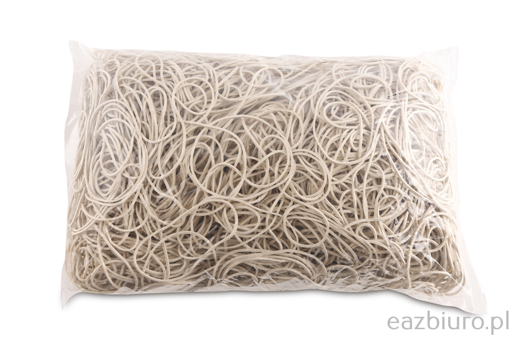 Gumki reCepturki Office Products, średnica 50mm, 1,5x3mm, 60% kauczuku, 1000g, zgrzewka, biały