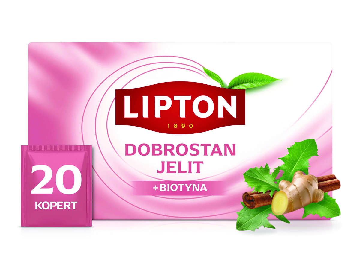 Herbata LIPTON Functional, ziołowa, dobrostan jelit, 20 kopert
