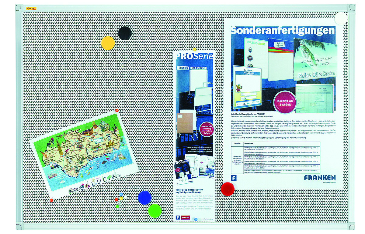 Tablica magnetyczno-tekstylna Franken xtra!line, 90x60cm, rama aluminiowa Tablica magnetyczno-tekstylna Franken xtra!line, 90x60cm, rama aluminiowa