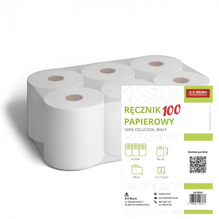Ręcznik rola duża 19x100m /6szt/ celuloza azbiuro