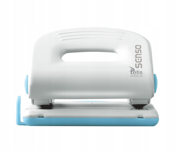 Dziurkacz senso metalowy 22 biało-niebieski | eazbiuro.pl | Zamów wygodnie!