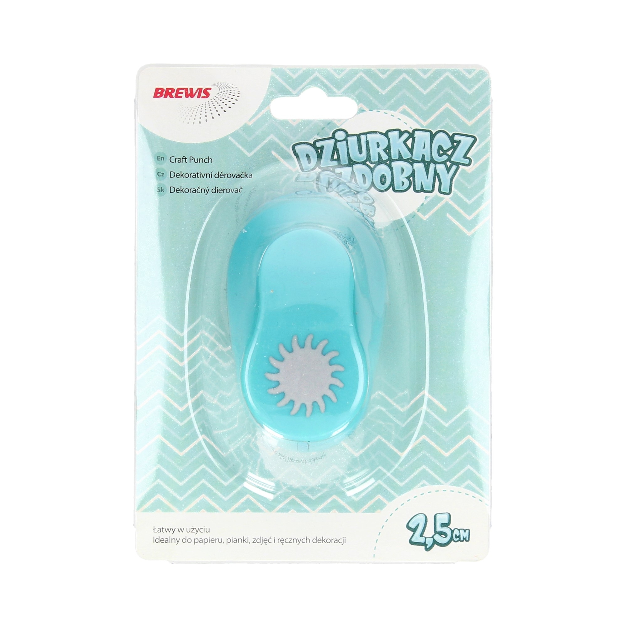 Dziurkacz ozdobny 2,5 cm słońce | eazbiuro.pl | Odbierz szybko!