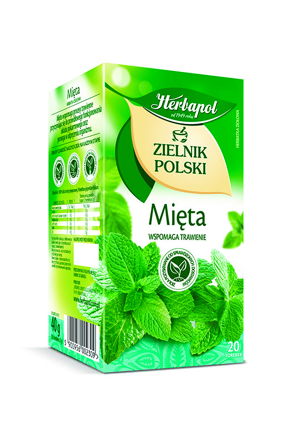 Herbata ziołowa zielnik polski Herbapol mięta 20 sztuk Herbata ziołowa zielnik polski Herbapol mięta 20 sztuk