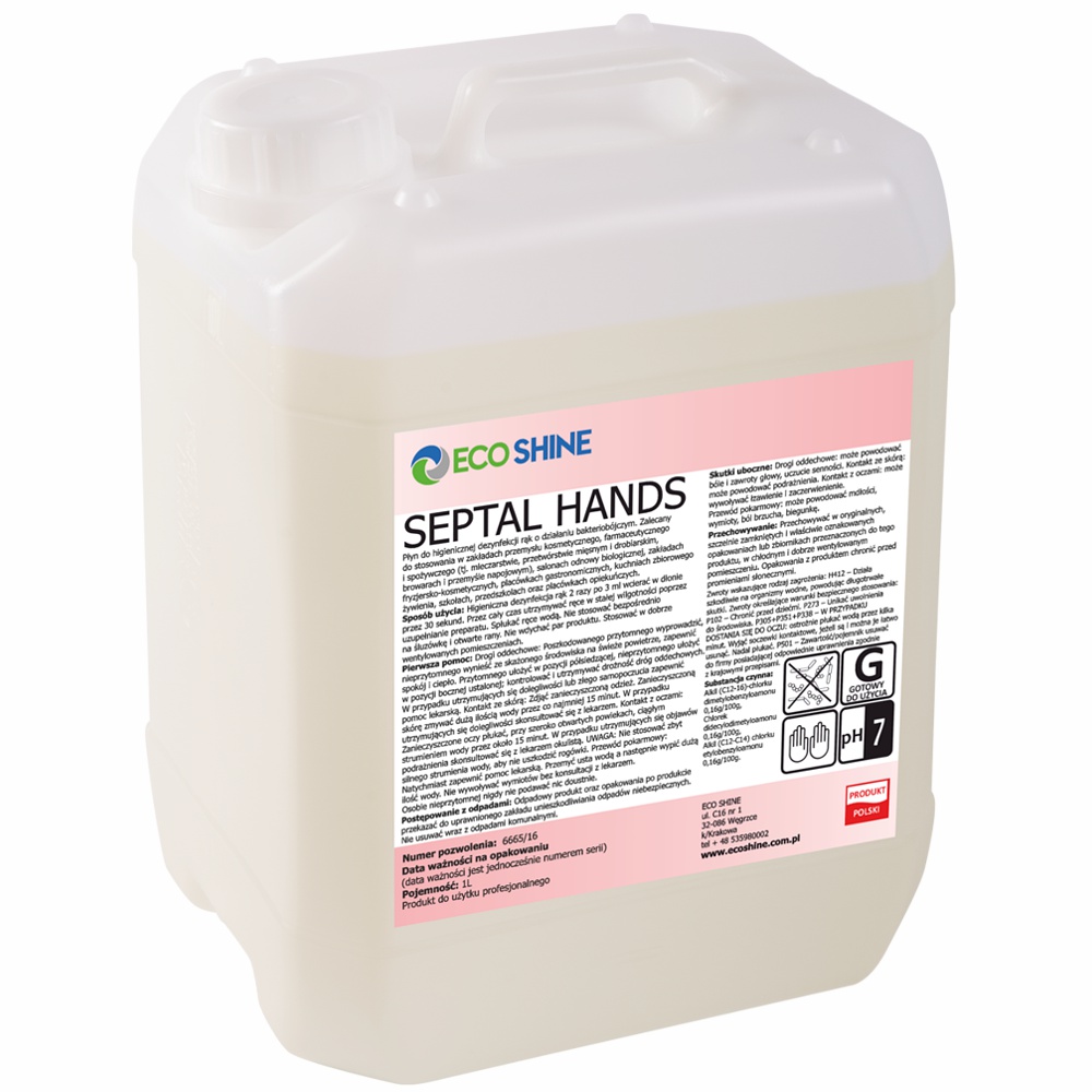 Eco Shine septal Hands 5l płyn do dezynfekcji rąk