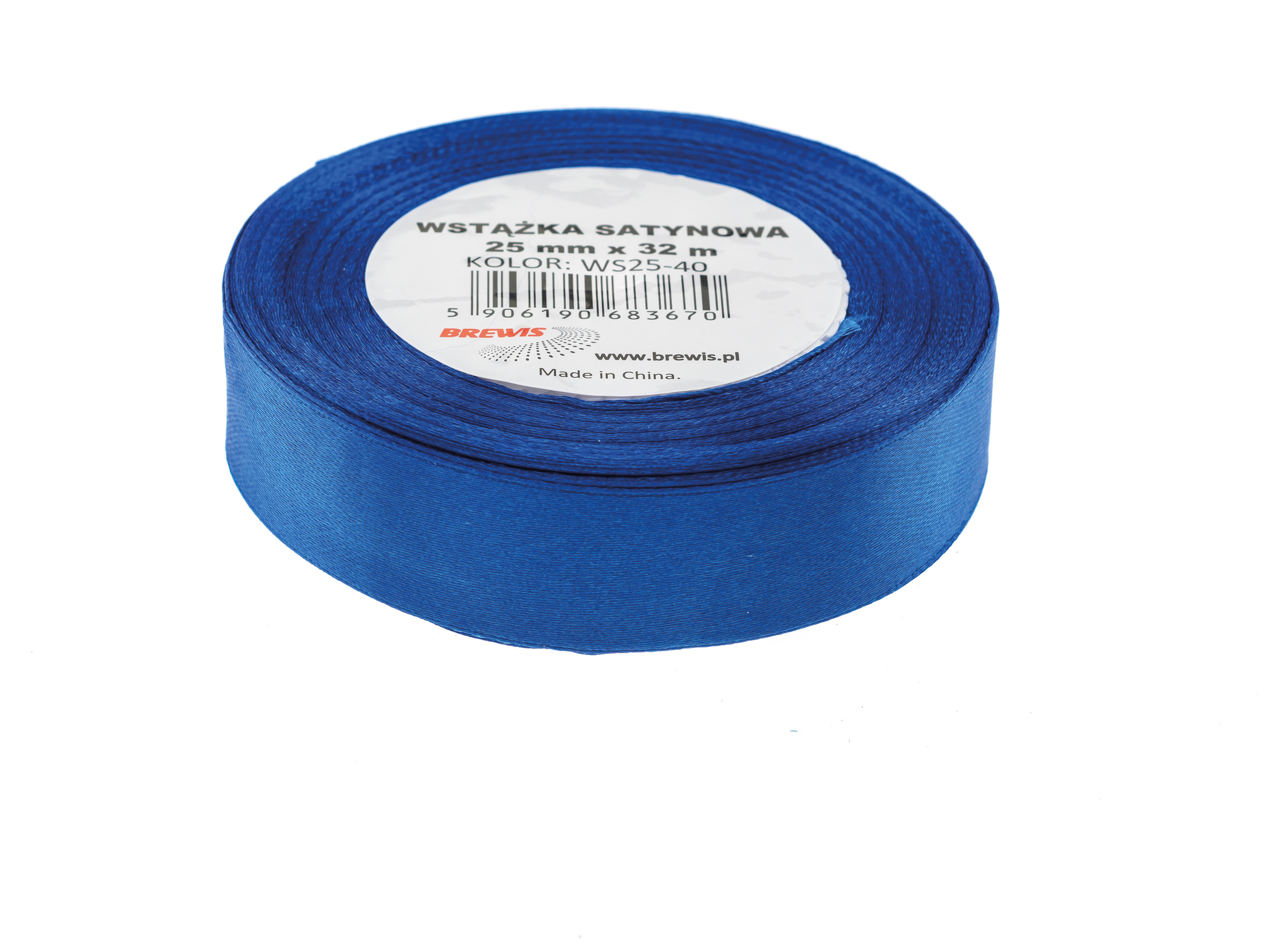 Wstążka Brewis satynowa 25 mm 32 m atramentowy | eazbiuro.pl | Odbierz szybko!