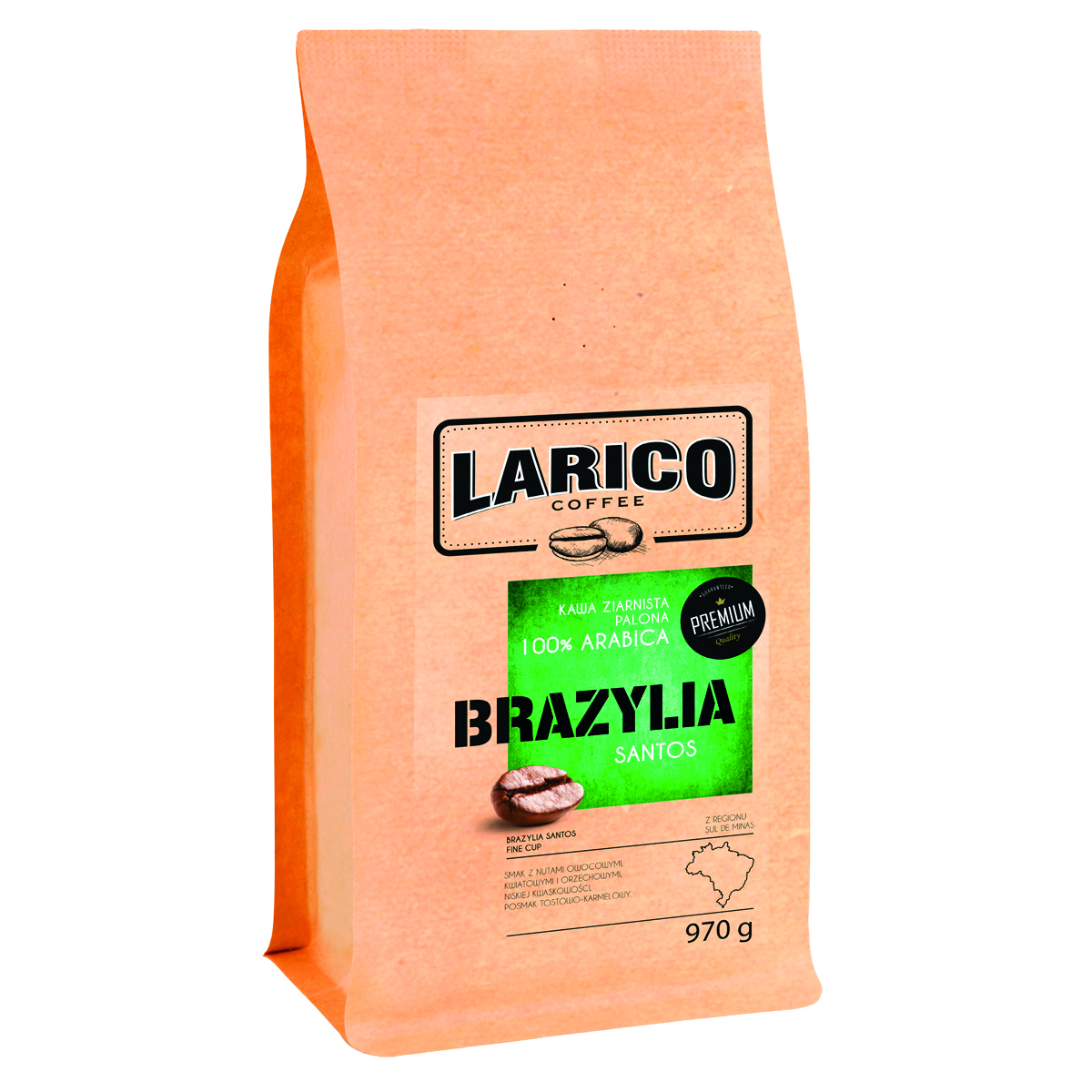 Kawa Larico brazylia santos, ziarnista, 970g