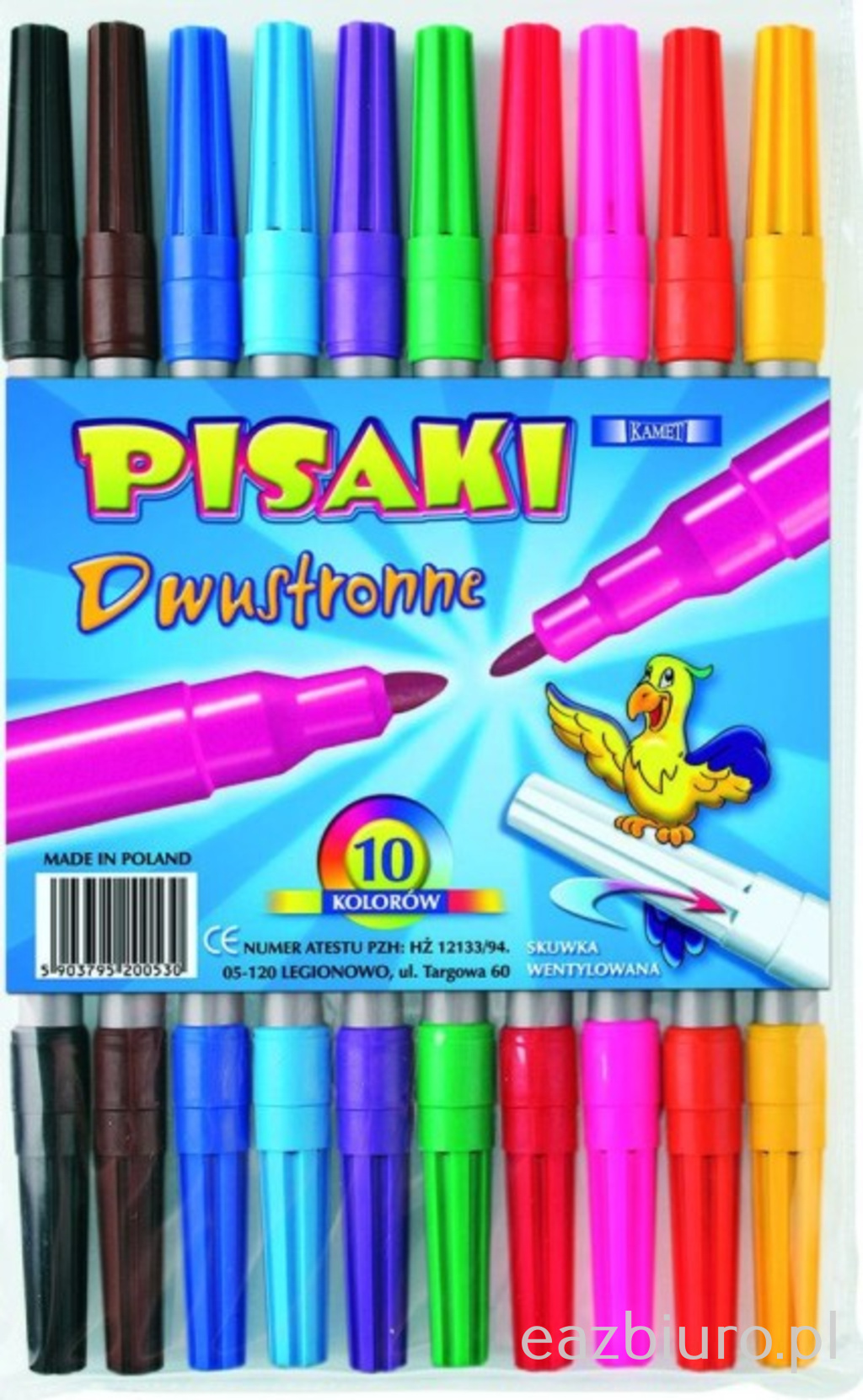 Mazaki Kamet dwustronne eko 10 kolorów | eazbiuro.pl | Zamów natychmiast!