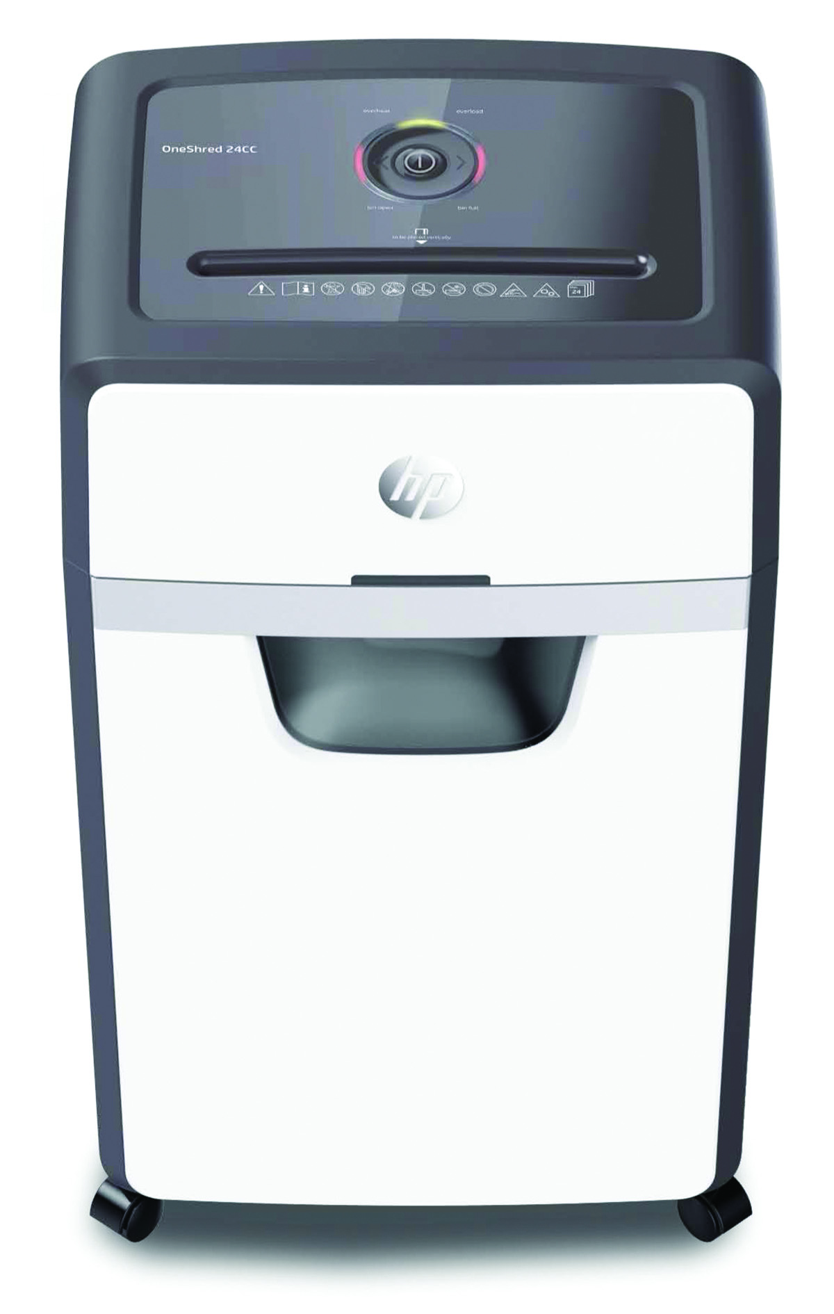 Niszczarka HP oneshred 24cc, ścinki, p-4, 24 kart., 30l, jasnoszara