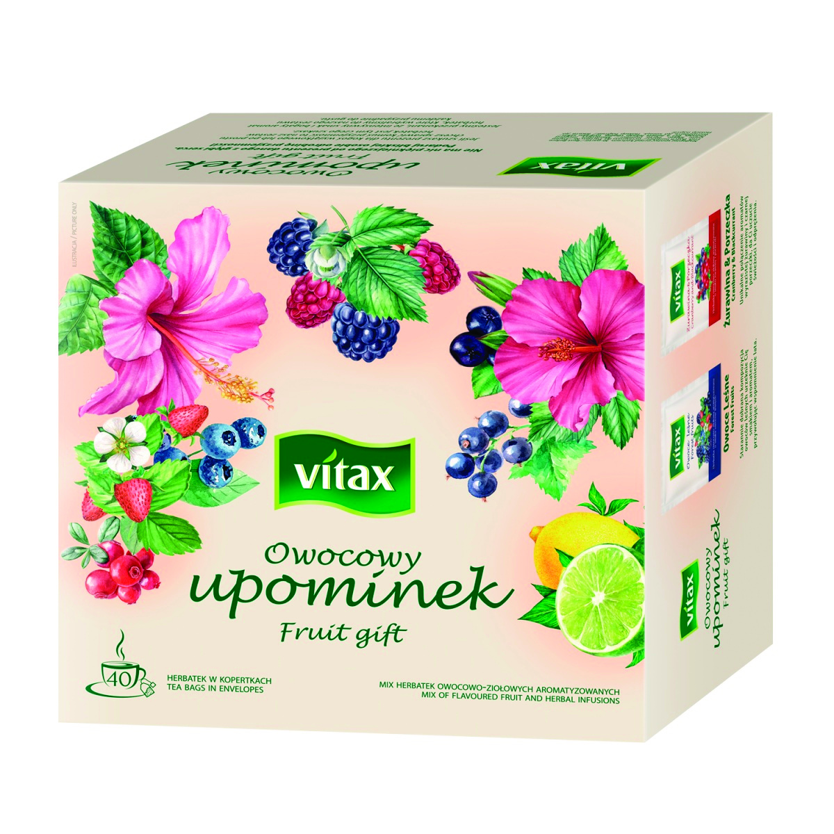 Herbata VITAX, owocowy upominek, 40 torebek