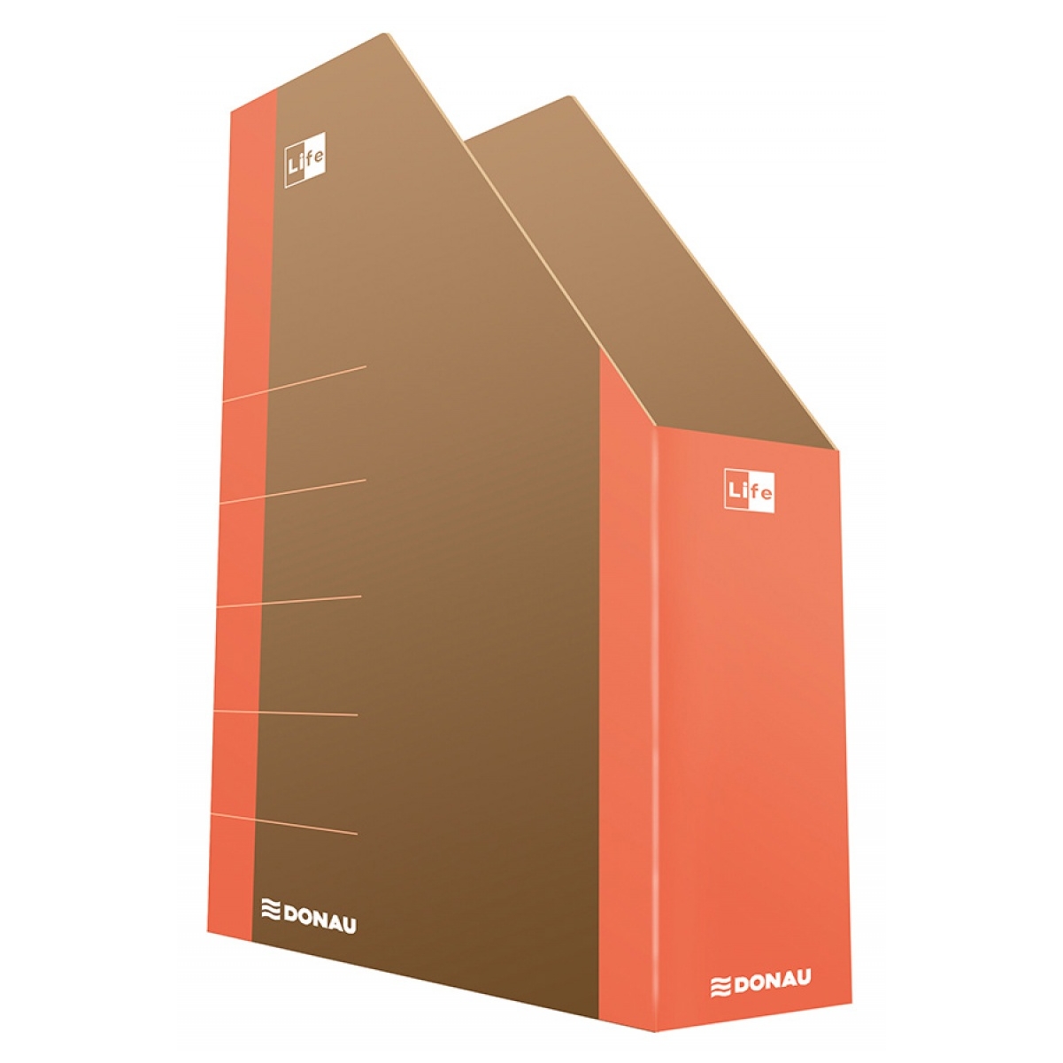 Pojemnik na dokumenty Donau life, karton, A4, pomarańczowy | eazbiuro.pl | Wybierz i kup!