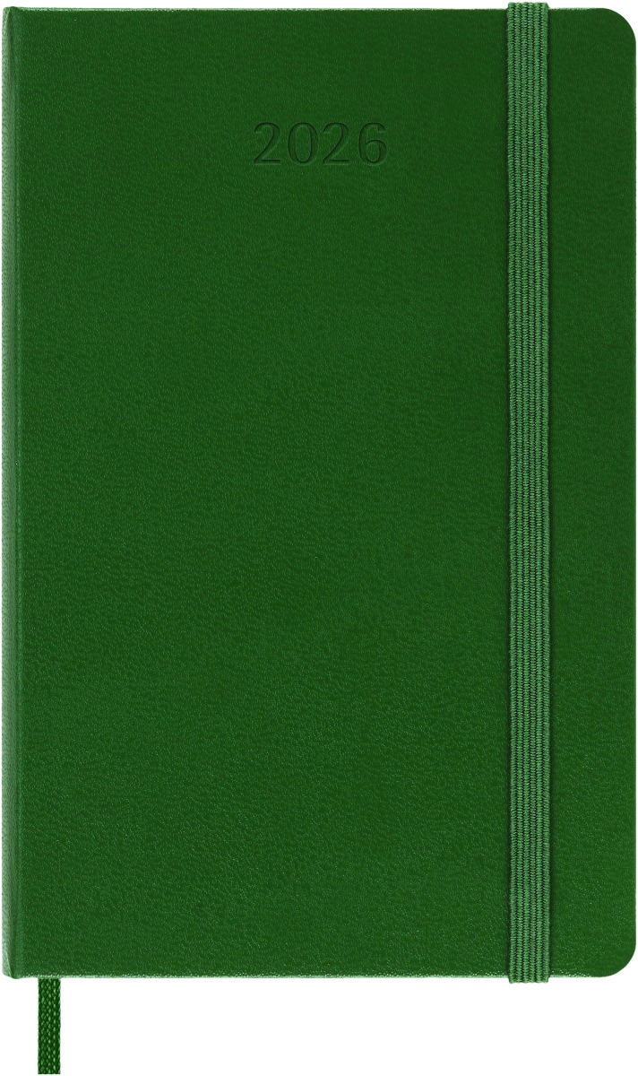 Kalendarz tygodniowy MOLESKINE 2026, 12M, P, twarda oprawa, 9x14cm, myrtle green