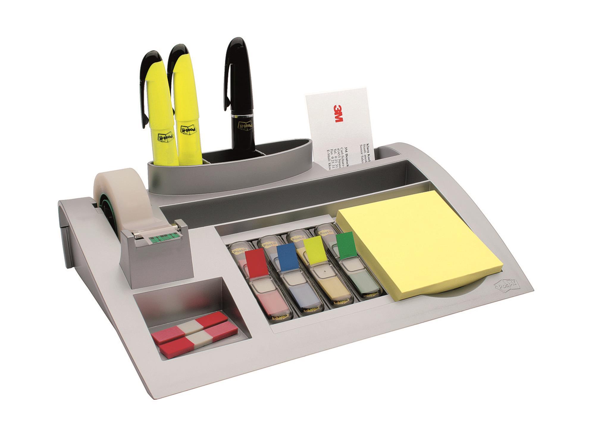 Organizer Scotch® (C50), srebrny, taśma, zakładki, bloczek gratis