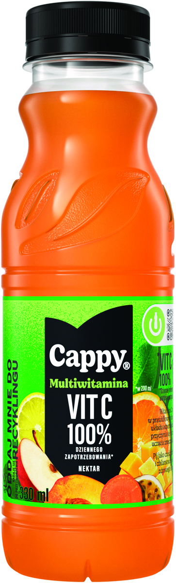 Nektar CAPPY, multiwitamina, 0,33l, kaucja