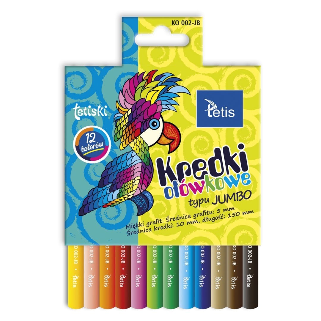 Kredki ołówkowe jumbo okrągłe 12 kolorów Tetiski | eazbiuro.pl | Zamów z gwarancją!