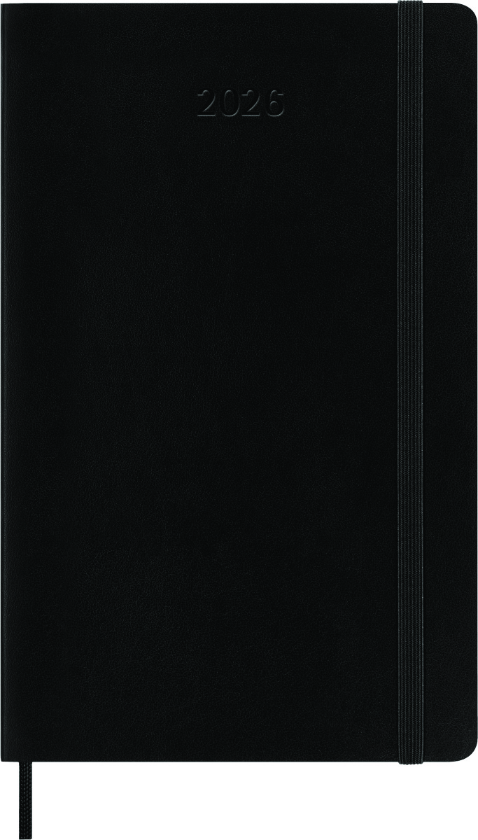 Kalendarz tygodniowy horyzontalny MOLESKINE 2026, 12M, L, miękka oprawa, 13x21cm, czarny