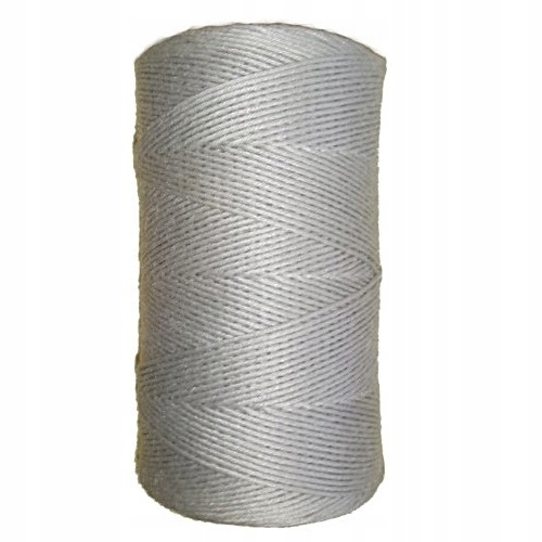 Sznurek lniany nabłyszczany 10 dkg. szary