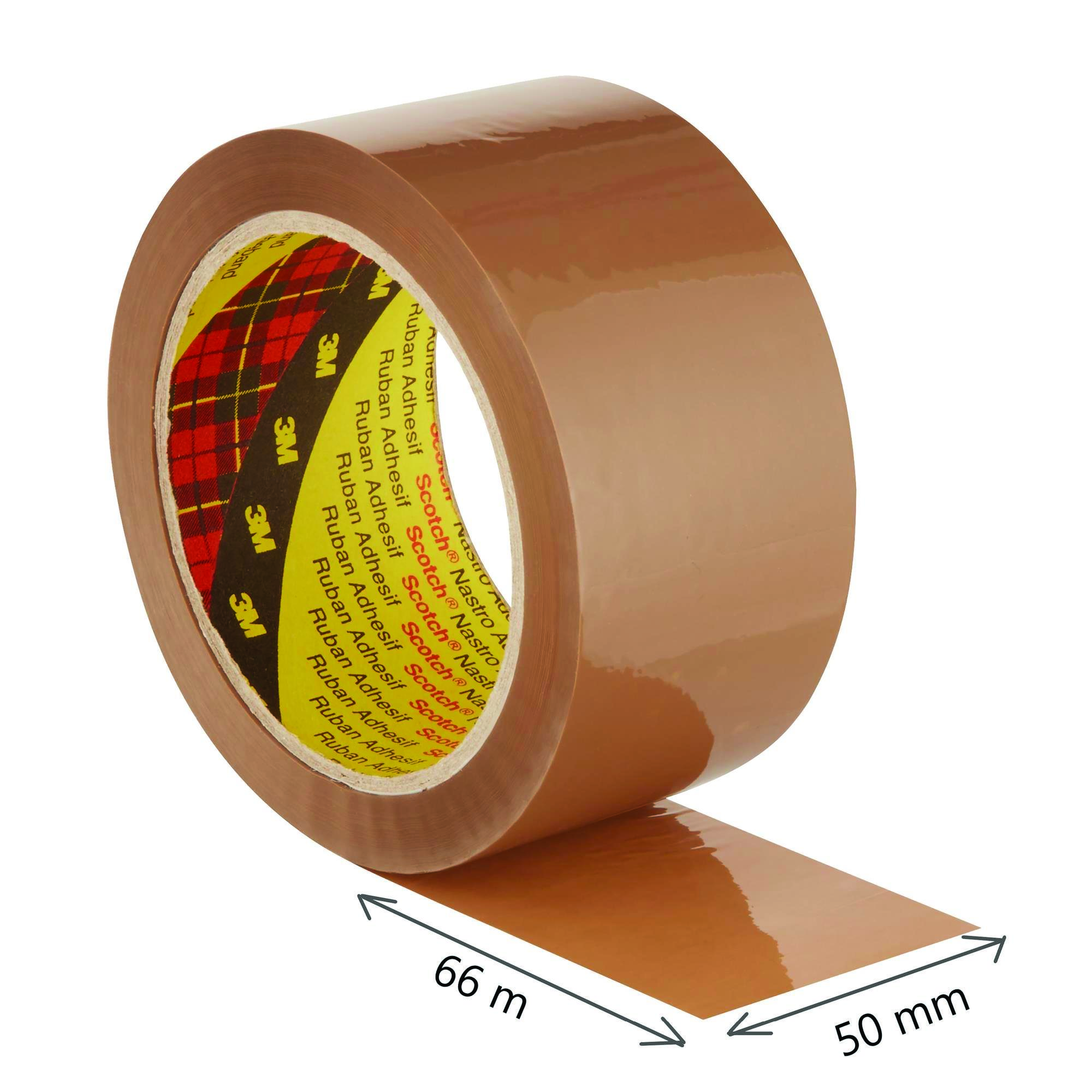 Taśma pakowa Scotch® akrylowa 50 mm x 66 m brązowa